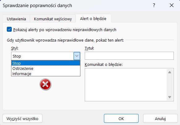 Sprawdzanie poprawności danych w Excelu