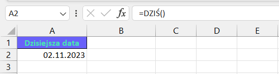 Funkcja daty i czasu w Excelu
