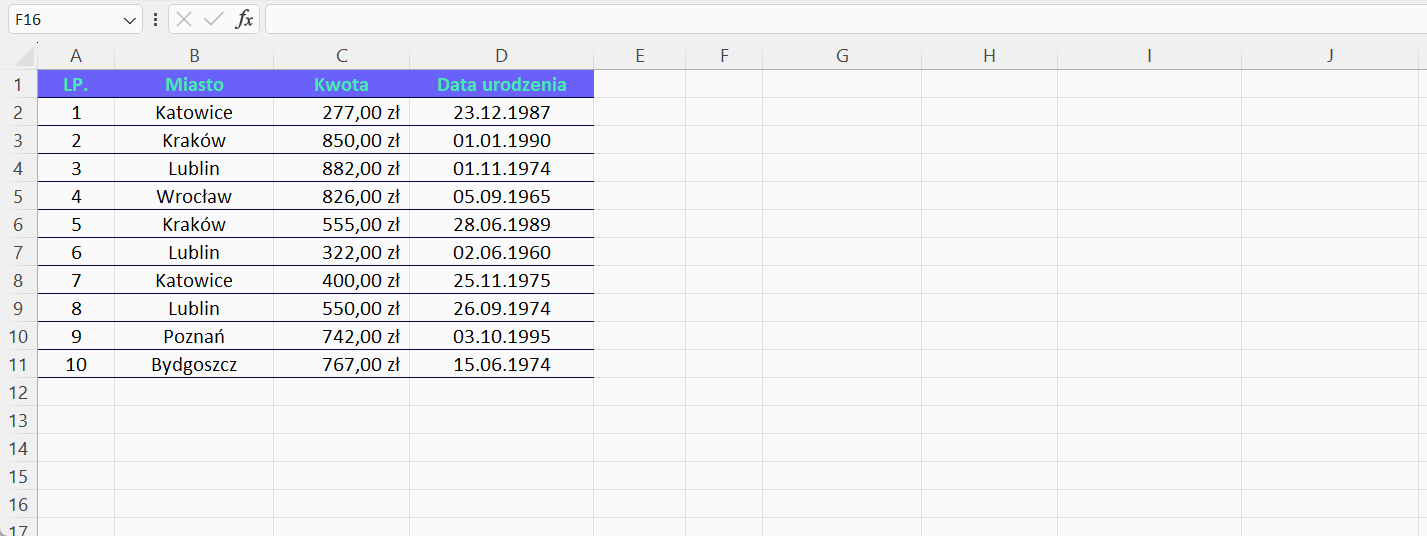 Funkcja ROZSZERZ() w Excelu